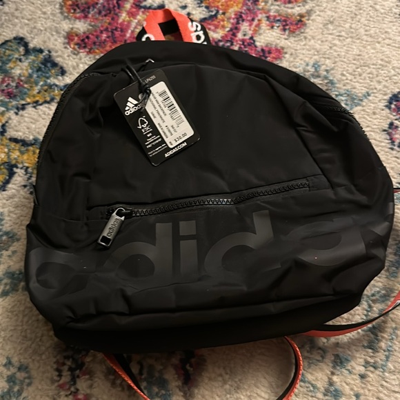 Adidas // linear mini backpack black signal pink and white - Picture 2 of 7